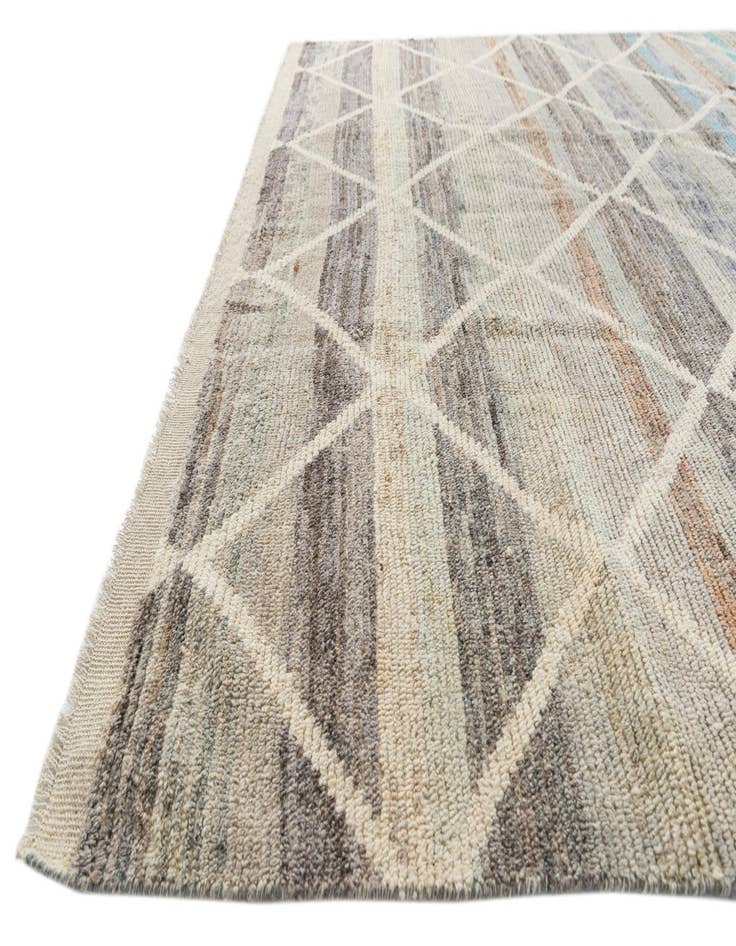 Detail image of  8' 1 x 10' 2  Hand Knotted Moroccan Wool Rug