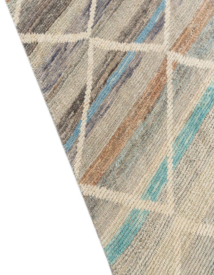Detail image of  8' 1 x 10' 2  Hand Knotted Moroccan Wool Rug