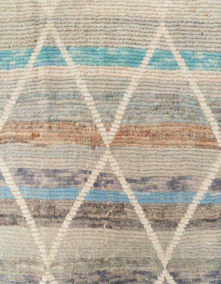 Detail image of  8' 1 x 10' 2  Hand Knotted Moroccan Wool Rug