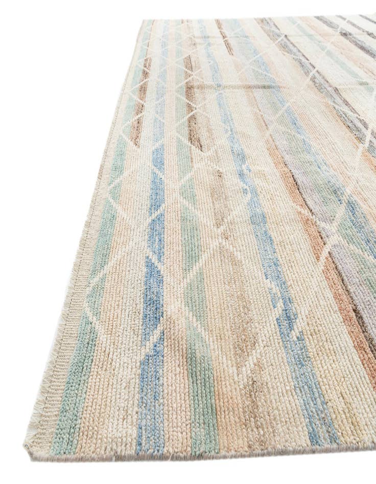 Detail image of  9' x 12' 7  Hand Knotted Moroccan Wool Rug