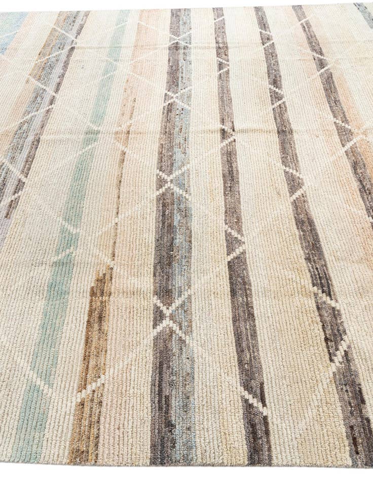 Detail image of  9' x 12' 7  Hand Knotted Moroccan Wool Rug