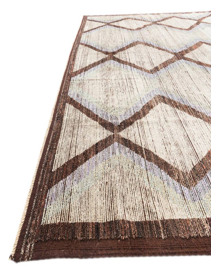 Detail image of  9' 5 x 12' 4  Hand Knotted Moroccan Wool Rug
