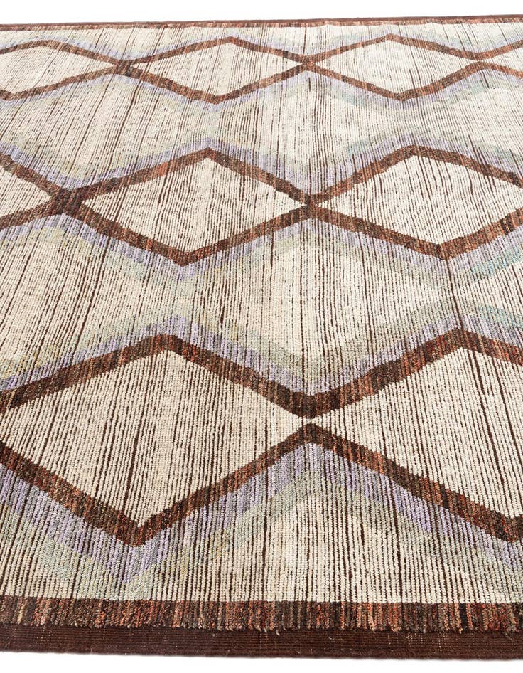 Detail image of  9' 5 x 12' 4  Hand Knotted Moroccan Wool Rug