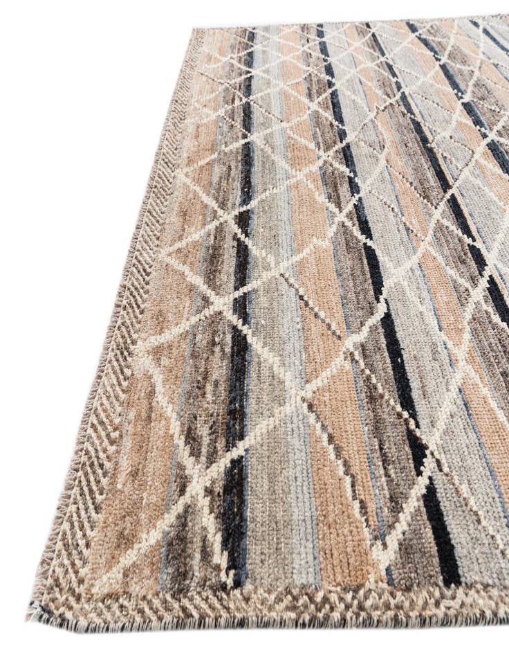 Detail image of  6' x 9' 3  Hand Knotted Moroccan Wool Rug