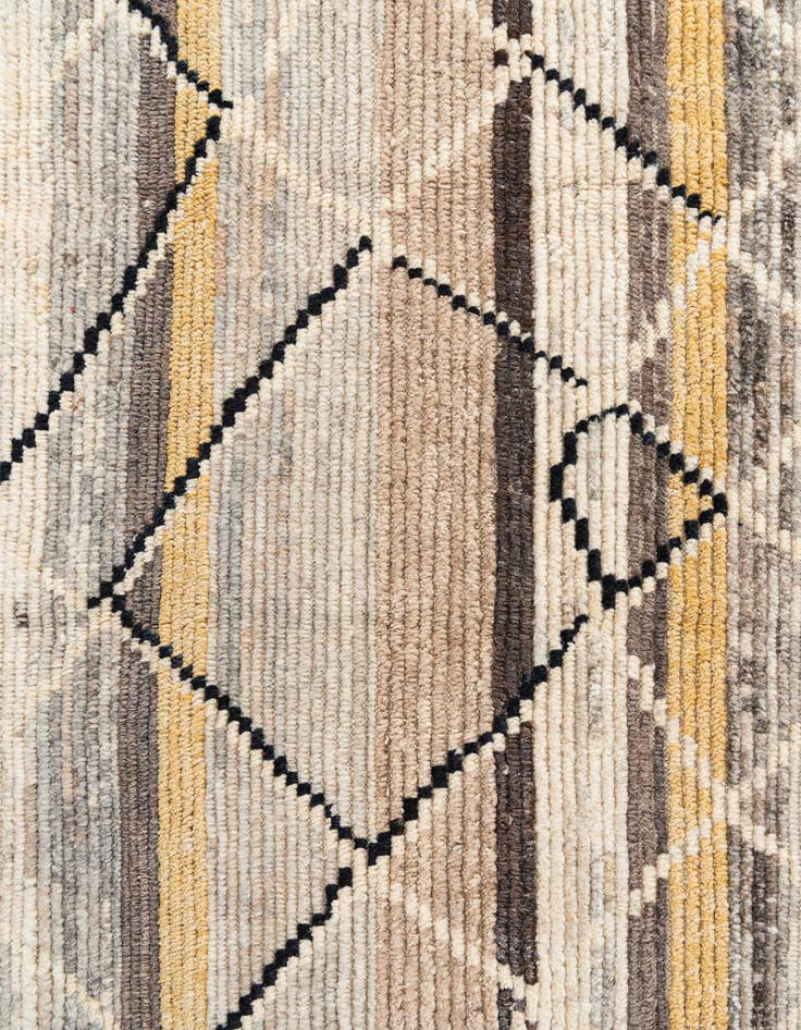 Detail image of  5' 9 x 9' 3  Hand Knotted Moroccan Wool Rug