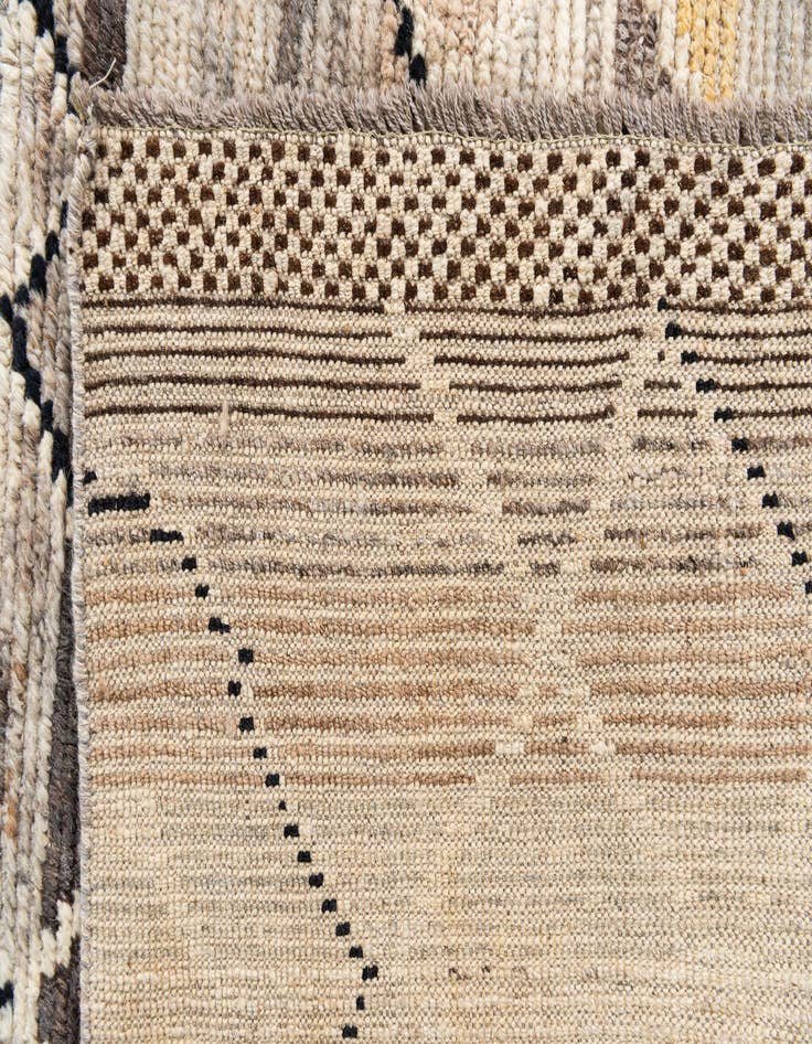 Detail image of  5' 9 x 9' 3  Hand Knotted Moroccan Wool Rug