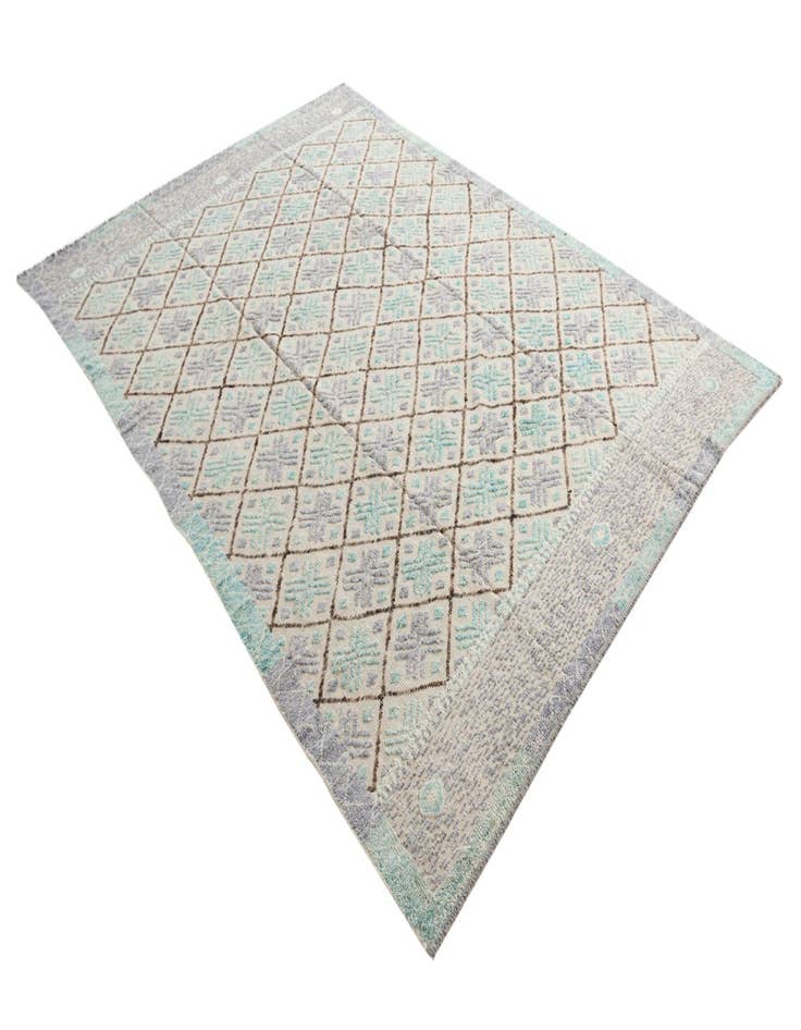 Detail image of  7' 5 x 10' 2  Hand Knotted Moroccan Wool Rug