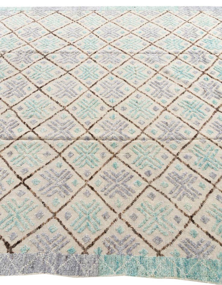 Detail image of  7' 5 x 10' 2  Hand Knotted Moroccan Wool Rug