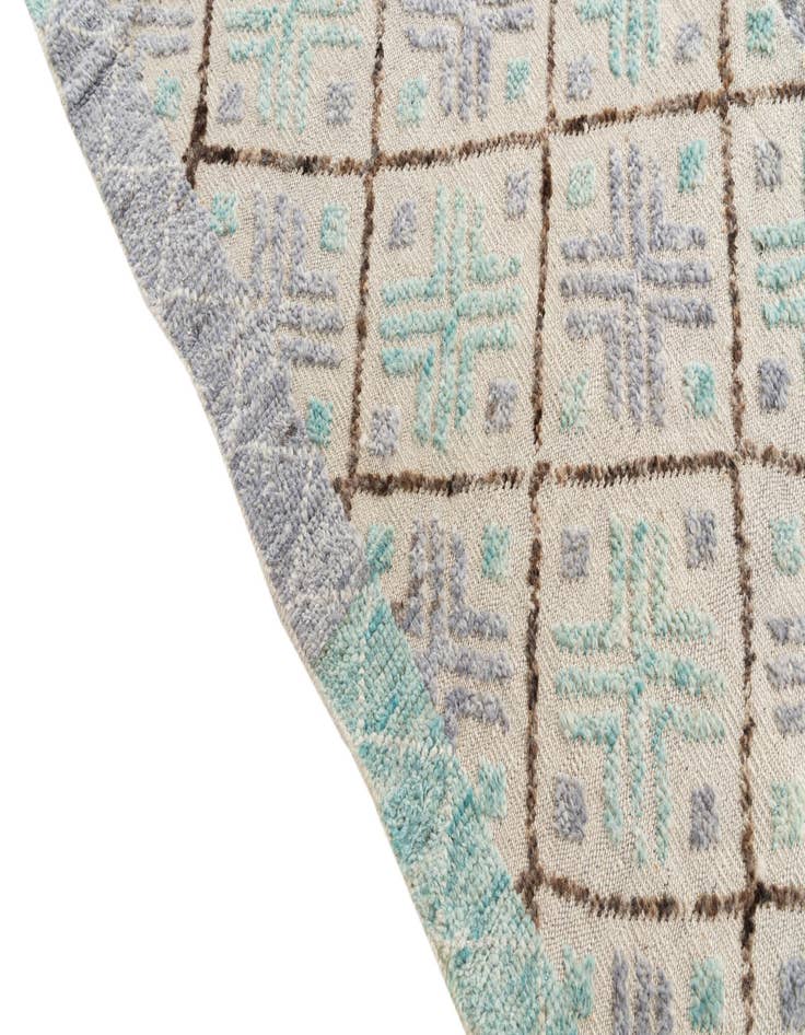 Detail image of  7' 5 x 10' 2  Hand Knotted Moroccan Wool Rug