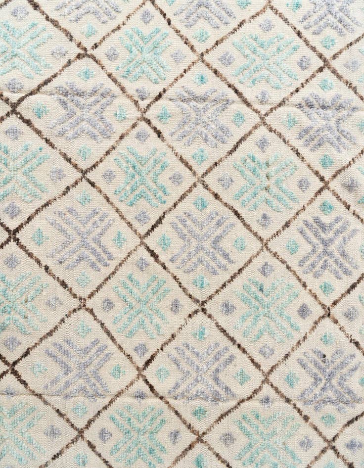 Detail image of  7' 5 x 10' 2  Hand Knotted Moroccan Wool Rug