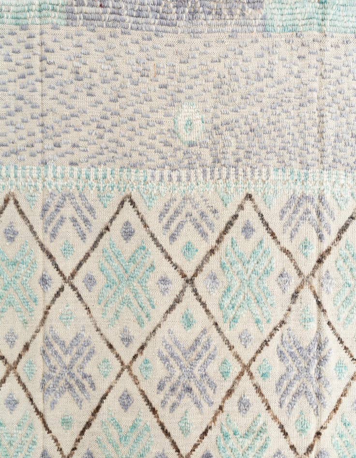 Detail image of  7' 5 x 10' 2  Hand Knotted Moroccan Wool Rug