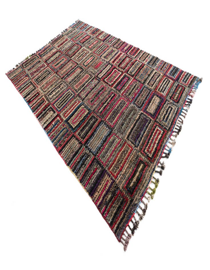 Detail image of  6' 3 x 9' 6  Hand Knotted Moroccan Wool Rug