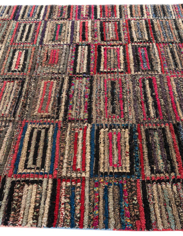 Detail image of  6' 3 x 9' 6  Hand Knotted Moroccan Wool Rug
