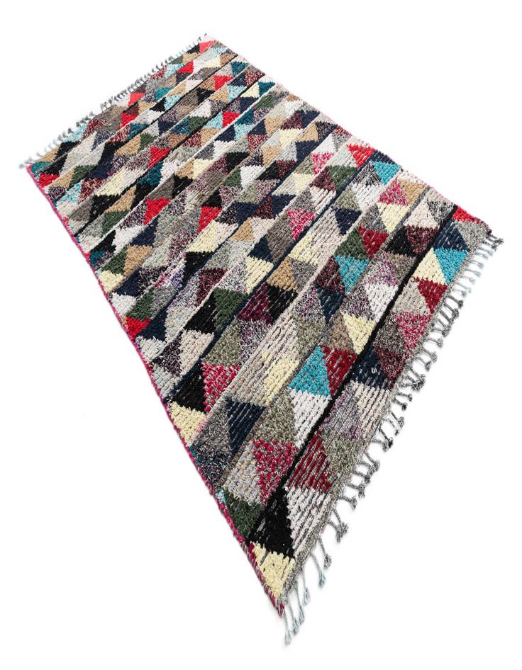 Detail image of  5' 4 x 8'  Hand Knotted Moroccan Wool Rug