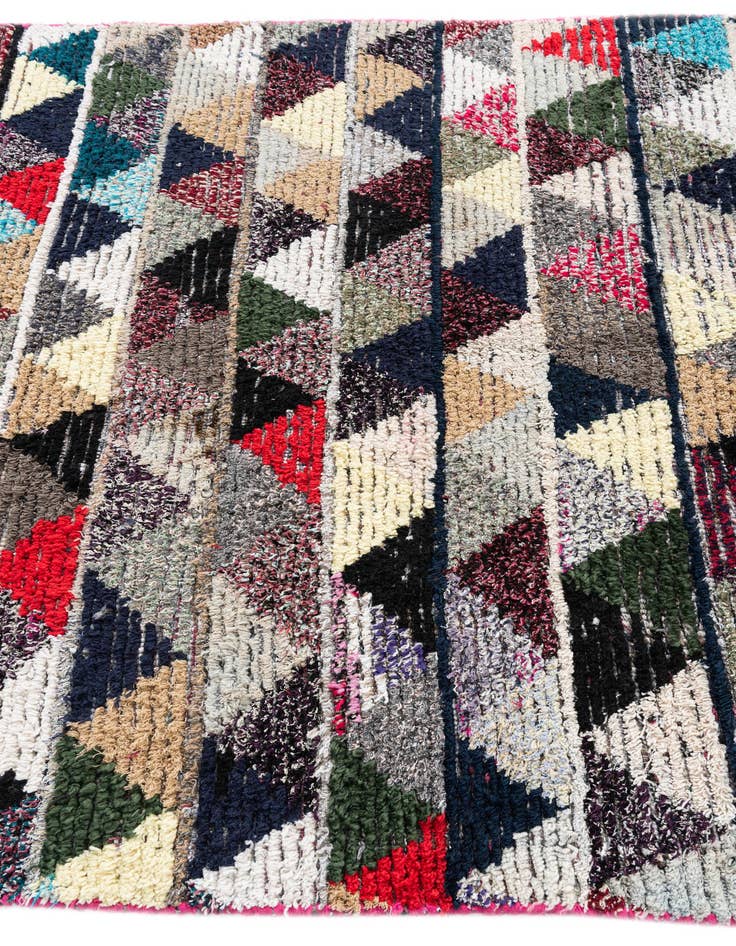 Detail image of  5' 4 x 8'  Hand Knotted Moroccan Wool Rug
