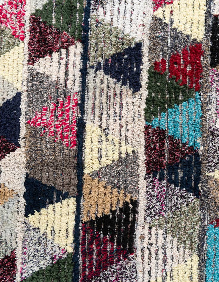Detail image of  5' 4 x 8'  Hand Knotted Moroccan Wool Rug
