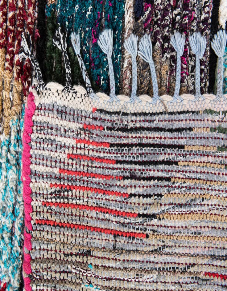 Detail image of  5' 4 x 8'  Hand Knotted Moroccan Wool Rug