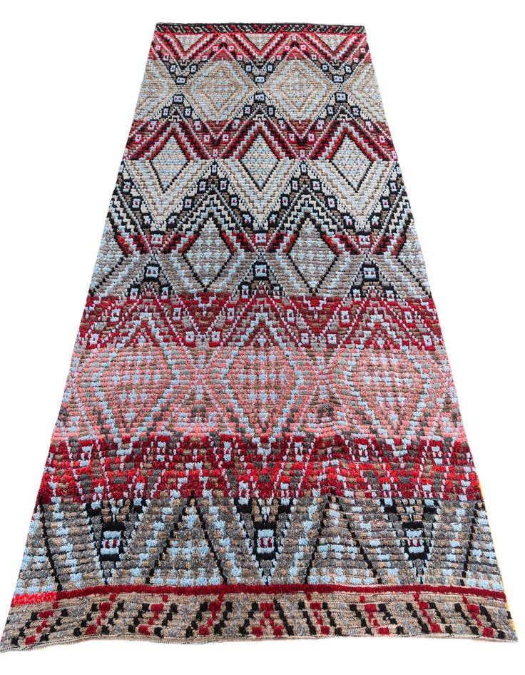 Detail image of  6' 5 x 9' 4  Hand Knotted Moroccan Wool Rug