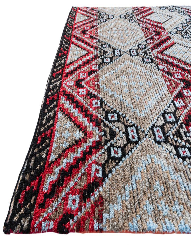 Detail image of  6' 5 x 9' 4  Hand Knotted Moroccan Wool Rug