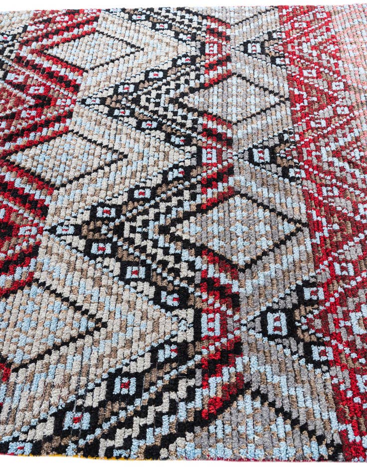 Detail image of  6' 5 x 9' 4  Hand Knotted Moroccan Wool Rug