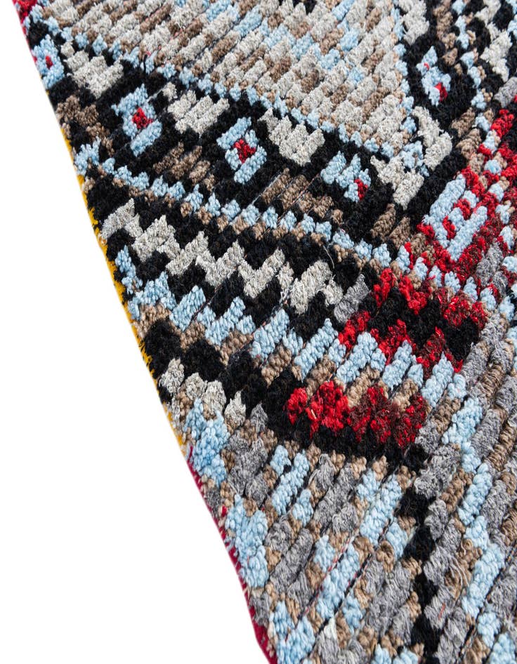 Detail image of  6' 5 x 9' 4  Hand Knotted Moroccan Wool Rug