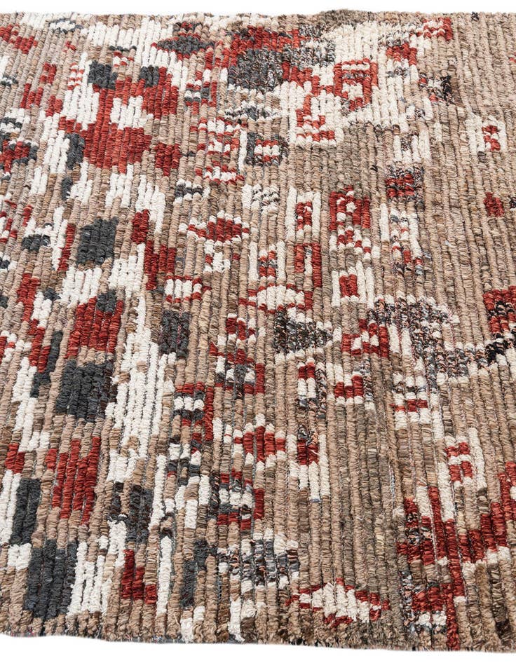 Detail image of  5' 2 x 7' 5  Hand Knotted Moroccan Wool Rug
