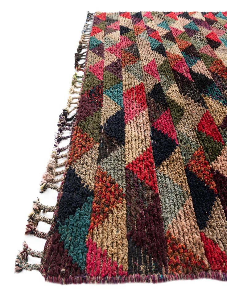 Detail image of  5' 5 x 7' 10  Hand Knotted Moroccan Wool Rug