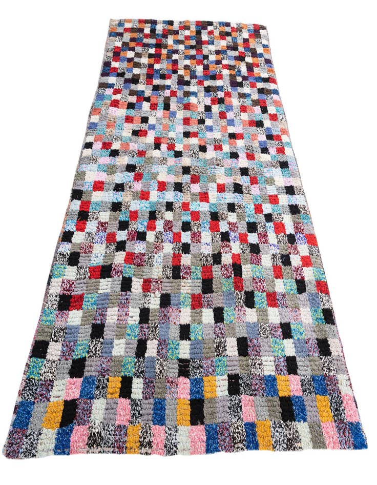 Detail image of  6' 7 x 9' 9  Hand Knotted Moroccan Wool Rug