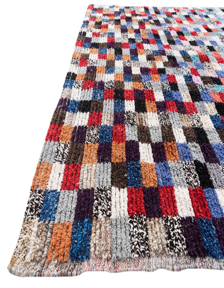 Detail image of  6' 7 x 9' 9  Hand Knotted Moroccan Wool Rug