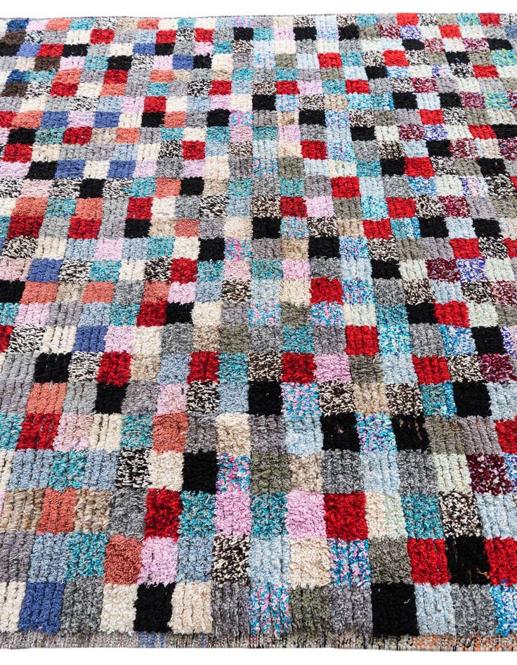 Detail image of  6' 7 x 9' 9  Hand Knotted Moroccan Wool Rug