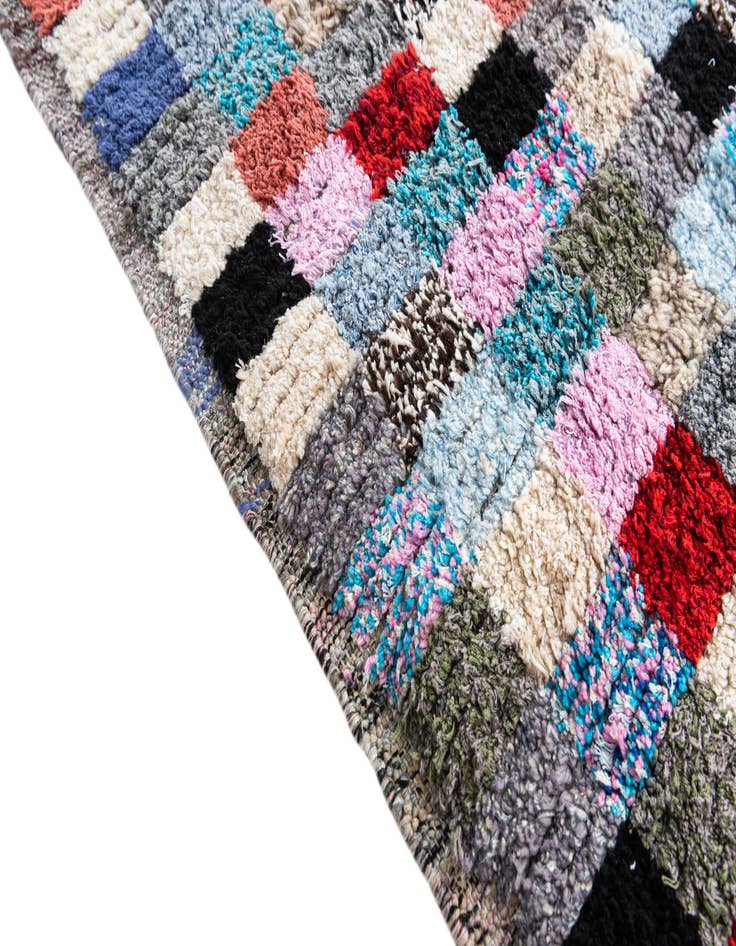 Detail image of  6' 7 x 9' 9  Hand Knotted Moroccan Wool Rug