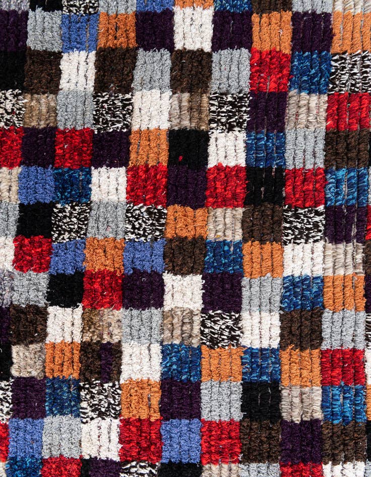 Detail image of  6' 7 x 9' 9  Hand Knotted Moroccan Wool Rug