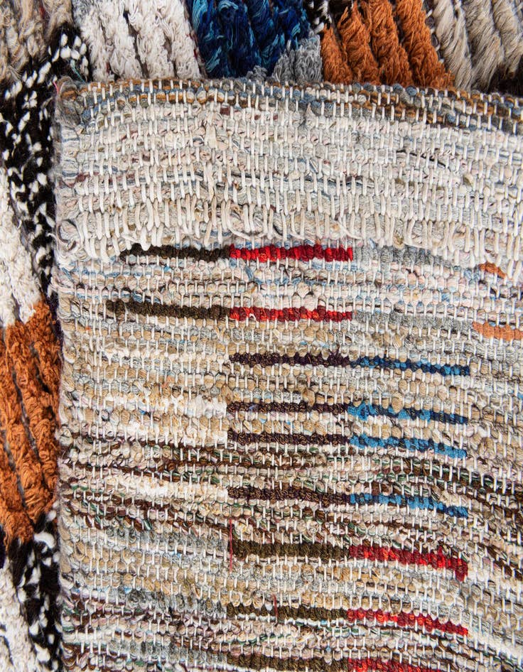 Detail image of  6' 7 x 9' 9  Hand Knotted Moroccan Wool Rug