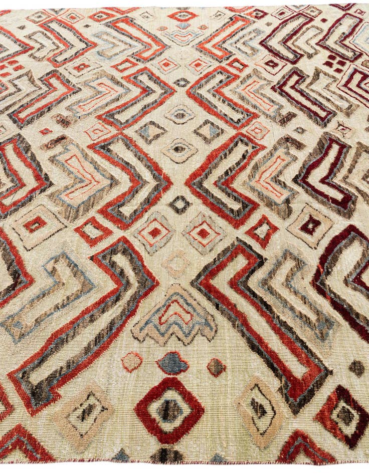 Detail image of  9' x 12' 2  Hand Knotted Moroccan Wool Rug