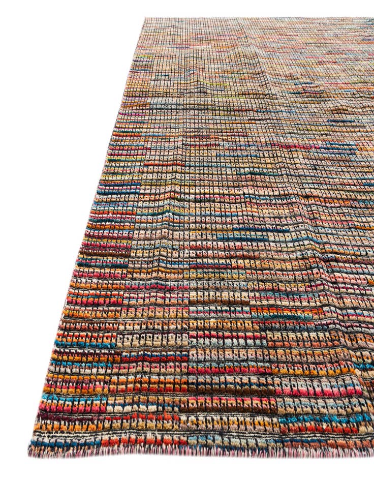 Detail image of  6' 10 x 9' 10  Hand Knotted Moroccan Wool Rug