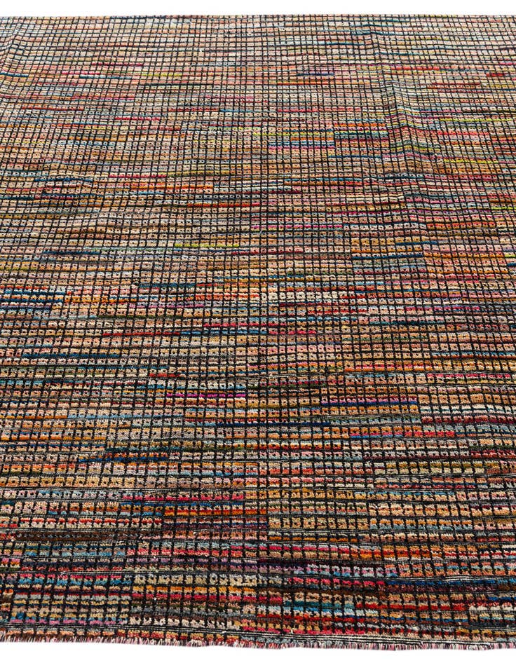 Detail image of  6' 10 x 9' 10  Hand Knotted Moroccan Wool Rug