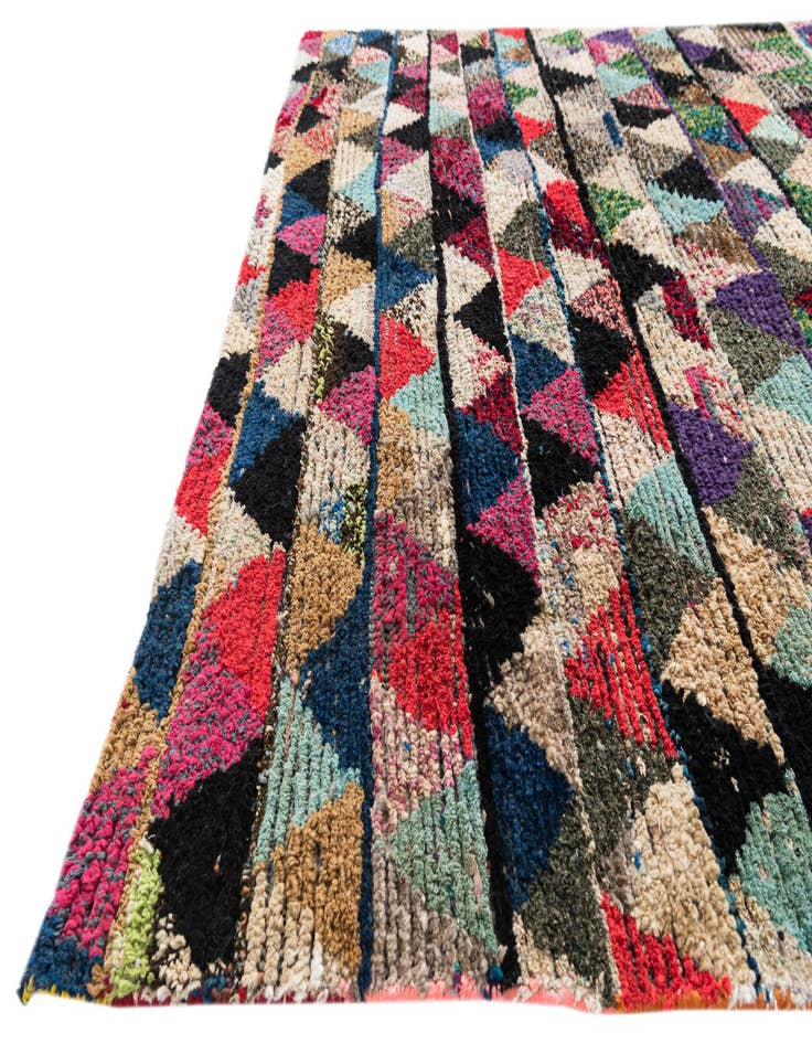 Detail image of  6' 2 x 9' 9  Hand Knotted Moroccan Wool Rug