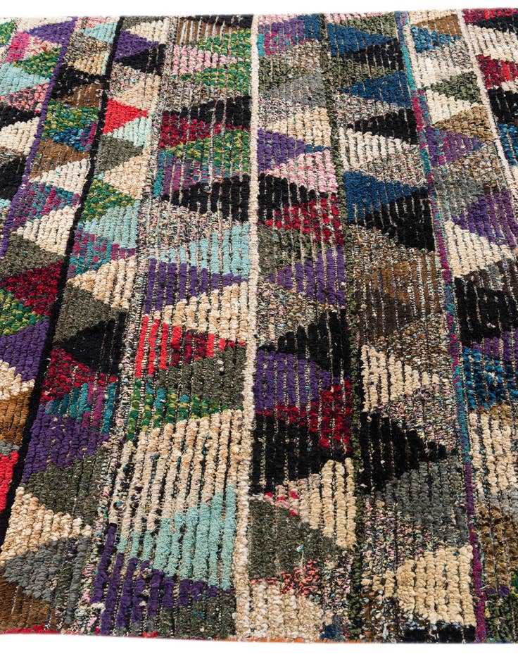 Detail image of  6' 2 x 9' 9  Hand Knotted Moroccan Wool Rug