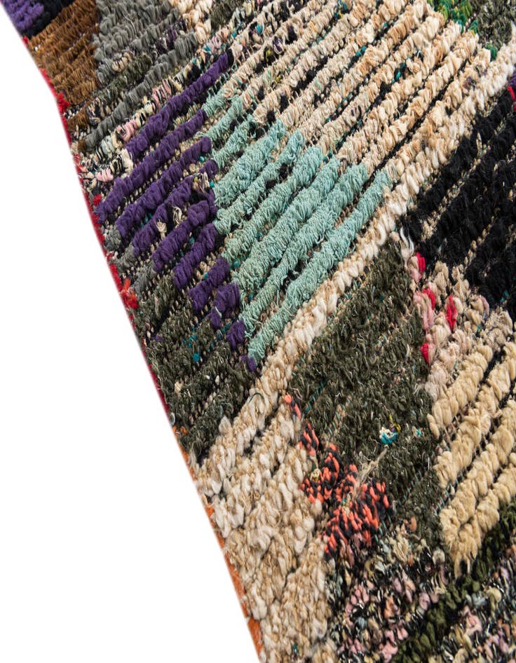 Detail image of  6' 2 x 9' 9  Hand Knotted Moroccan Wool Rug