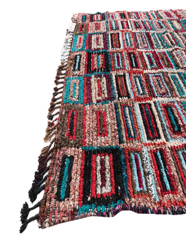 Detail image of  5' 2 x 7' 10  Hand Knotted Moroccan Wool Rug