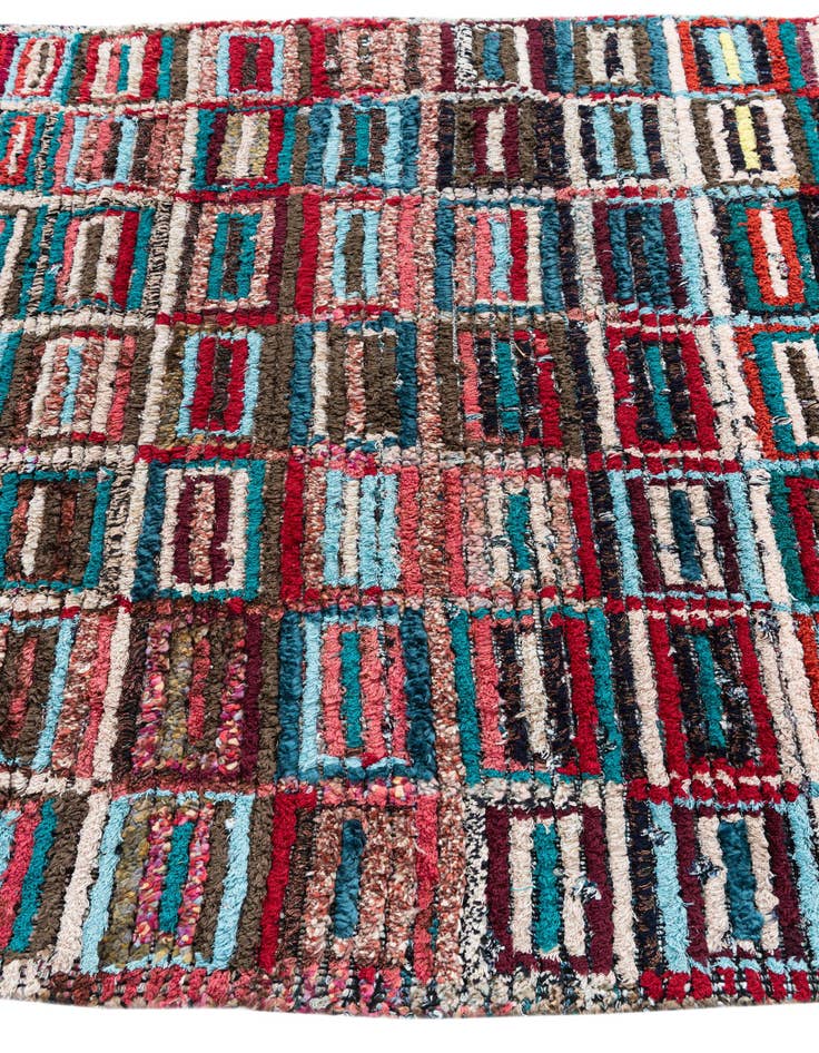Detail image of  5' 2 x 7' 10  Hand Knotted Moroccan Wool Rug