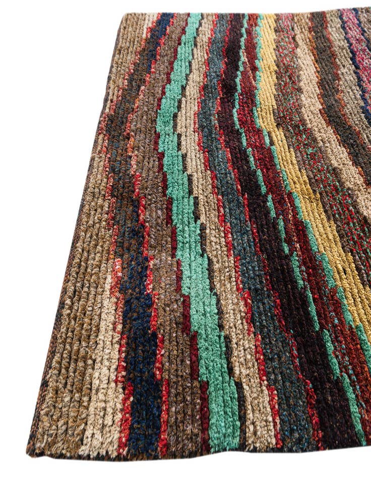 Detail image of  4' 2 x 5' 9  Hand Knotted Moroccan Wool Rug