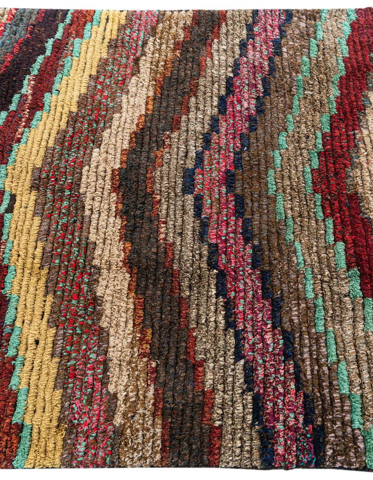 Detail image of  4' 2 x 5' 9  Hand Knotted Moroccan Wool Rug