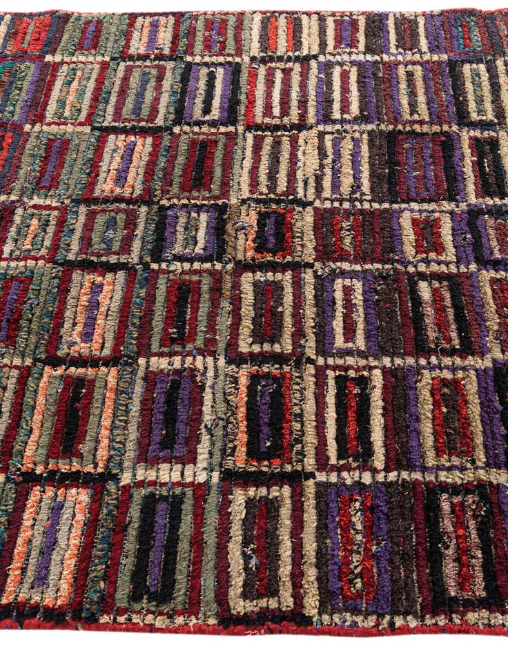 Detail image of  5' 4 x 8' 6  Hand Knotted Moroccan Wool Rug