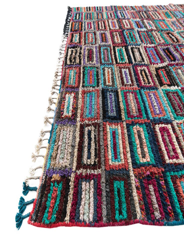 Detail image of  6' x 9' 5  Hand Knotted Moroccan Wool Rug