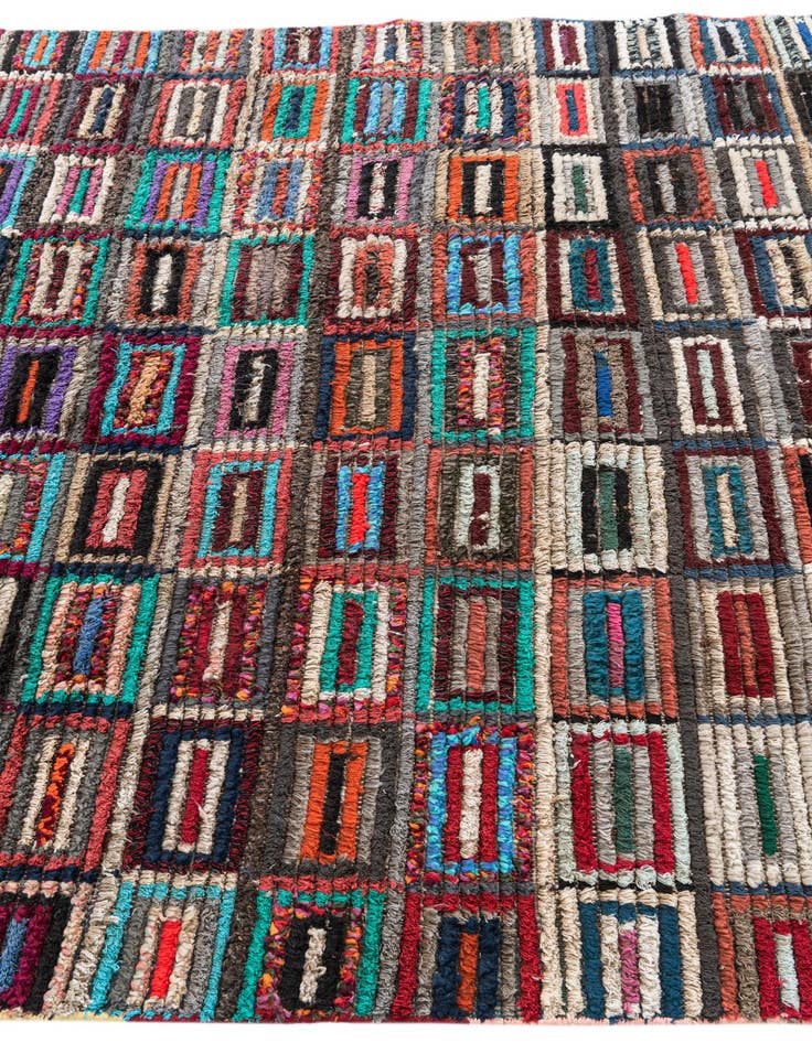 Detail image of  6' x 9' 5  Hand Knotted Moroccan Wool Rug