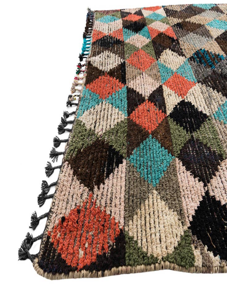 Detail image of  5' 6 x 8' 5  Hand Knotted Moroccan Wool Rug