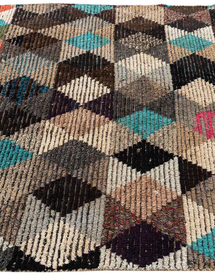 Detail image of  5' 6 x 8' 5  Hand Knotted Moroccan Wool Rug