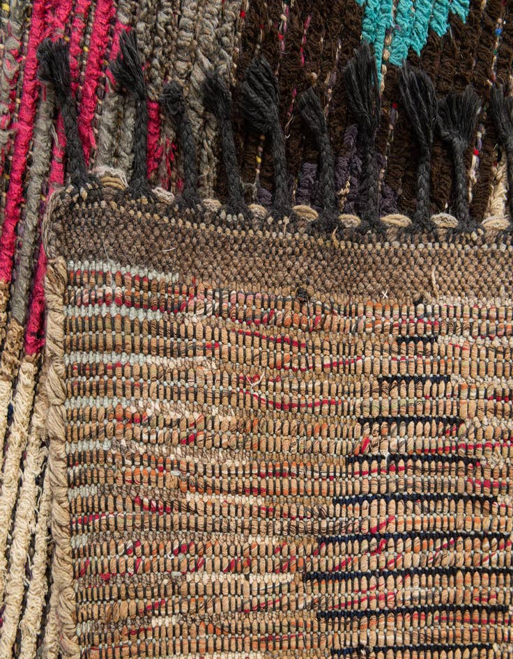 Detail image of  5' 6 x 8' 5  Hand Knotted Moroccan Wool Rug