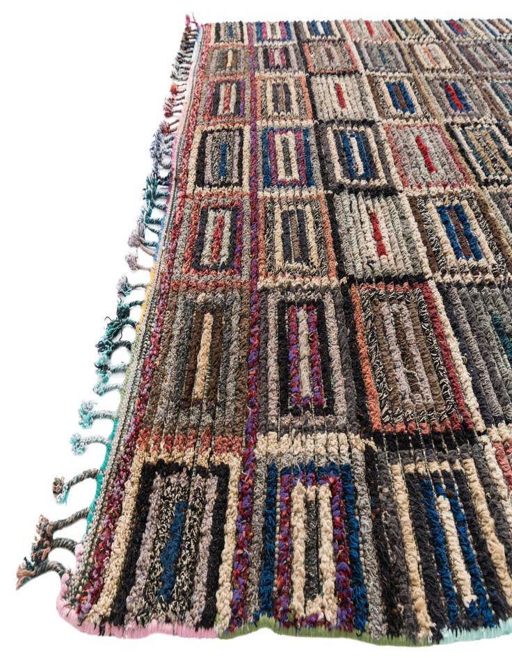 Detail image of  5' 5 x 8' 9  Hand Knotted Moroccan Wool Rug
